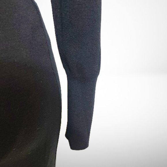 CLAUDE MONTANA STUNNING VINTAGE BLACK LONG SLEEVE TURTLENECK GOWN / DRESS - Picture 14 of 15